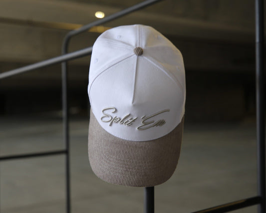 Split ’Em Hat – White & Gray Edition